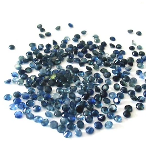 10pcs Natural Blue Sapphire Stones 2.4-2.6 mm, Round unheated Sapphire Gemstone - Picture 1 of 4