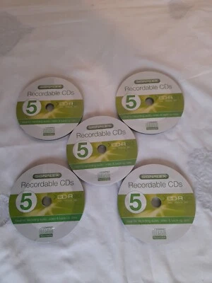 Rip Your Tunes Blank cds 5x CD-R80 52x 700 Mb All New 5x 5 Packs  - Image 1 of 2