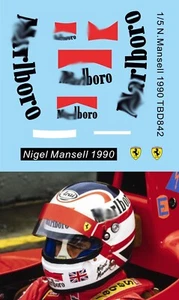 1/5  Decals per Nigel Mansell 1990 Spark Centauria Helmet Decal TBD842 - Picture 1 of 1