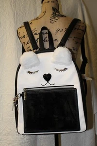 Mochila Betsey Johnson Oso Bolso Grande Viaje Escolar Bolso de Sombreros Orejas Peludas Nuevo con Etiquetas - Imagen 1 de 10