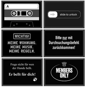 Lustige Fussmatte Fun Motiv Türmatte Fußabstreifer Schmutzfangmatte Bodenmatte - Bild 1 von 12