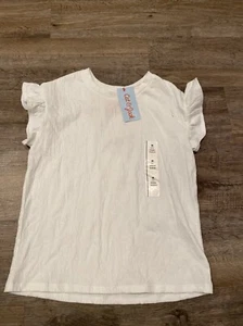 Girls Flutter Sleeve Textured Purple Top - Cat & Jack M (8) - Picture 1 of 2