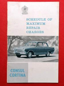 Ford Cónsul Cortina Mk1 1962-64 Manual de programación de cargos de reparación - ¡Excelente! - Imagen 1 de 7