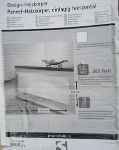 Panel Schulte Design - Radiador 385 vatios blanco H2011-S 04 una sola capa horizontal - Imagen 1 de 4