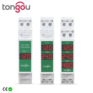 Medidor de voltaje de montaje en riel DIN de una/doble/triple vías 11V-310V detector de CC - Imagen 1 de 6