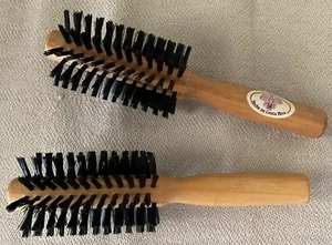 Bristle Round Brush Small Mini Round Hair Brush new premium nylon Bristles 2 pc - Picture 1 of 2