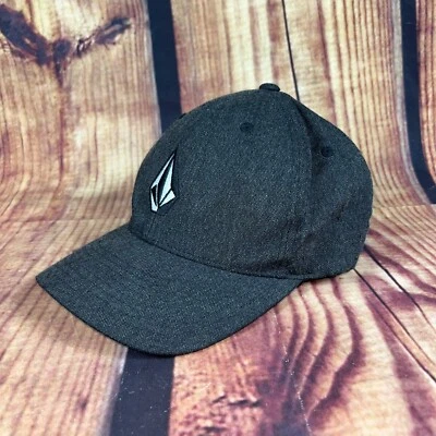 Volcom Hat Flexfit Tech Gray White Logo Adult Large / XL Cap Embroidered Skate - Image 1 of 4