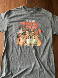 Official Zach Bryan - Tour Dates 2024 Quittin Time Concert Band Tee - Size M - Picture 1 of 6