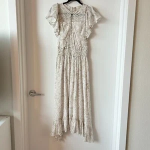 Rebecca Taylor Silk Blend Zadie Smocked Midi Dress Size 2 - Imagen 1 de 11