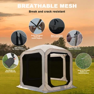 Screen House Tent Pop-Up Portable Screen Room Canopy Instant Screen Tent 10X10ft - Picture 1 of 22