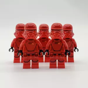 Lot of 5 Lego Star Wars First Order Red Sith Trooper Minifigure 75266 - Picture 1 of 4