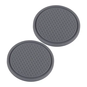 2Pcs Gray Silicone Car Cup Holder Coasters Anti-Slip Insert Drink Cup Mat Best - Picture 1 of 6