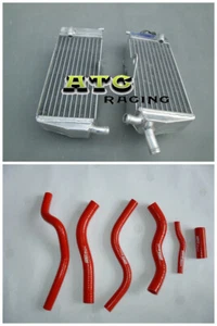 FOR HONDA CR125R/CR125 1990-1997 91 92 93 94 95 96 aluminum radiator & Red hose - Bild 1 von 7