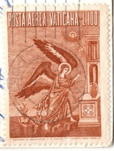 ITALY L100 VATICAN CITY POSTA  AEREA Postage Stamp RPPC BASILICA S PIETRO, ROMA  - Picture 1 of 3