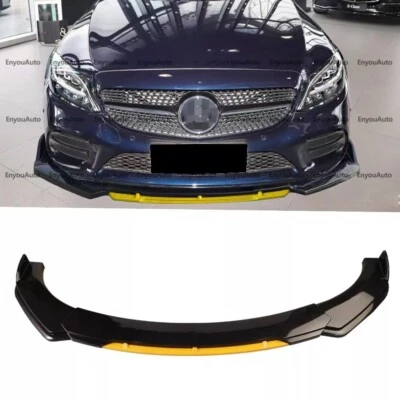 For Mercedes-Benz CLS350 CLS400 Front Bumper Lip Spoiler Splitter Black Yellow Foto 1 de 4