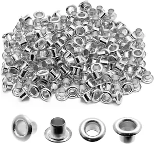 1/8 Inch (3Mm) ID Grommets Eyelets, 200 Pieces Metal Grommet Kit Hole Self Backi - Picture 1 of 12