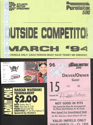 Boleto de carrera NASCAR VINTAGE + LOTE DALE WONHARDT JR 2007/1996/1994 Foto 1 de 2