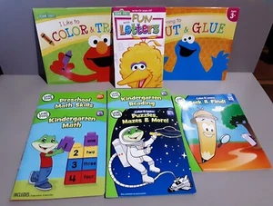 LeapFrog Skills Workbook Preschool Kindergarten Reading Math Puzzles Mazes Lot 8 - Picture 1 of 1