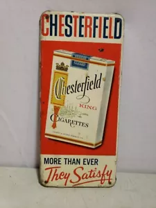 Insegna Pubblicitaria Originale Push/Pull Chesterfield Sigarettes Country Store - Foto 1 di 5