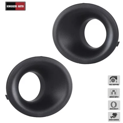 Fits 2015-2022 Dodge Challenger Pair Fog Light Front Bumper Lamp Cover Bezel Kit - Image 1 of 4