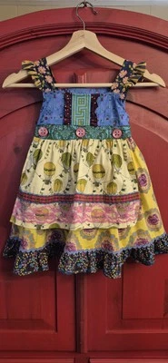 Nuevo sin etiquetas Vestido Delantal Matilda Jane Talla 6 Pintura Por Números Globo Aire CalienteEncaje Floral  Foto 1 de 4