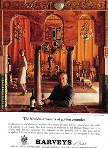 Original 1962 Werbung für HARVEYS "Bristol Cream, Dry & Milk" Sherry (2) Printanzeige - Bild 1 von 1