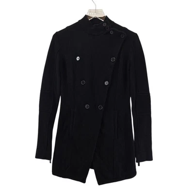 Barbara Bui Knit Jacket XS Cardigan Sweater Black Wool Cashmere Double Breasted - Image 1 of 4