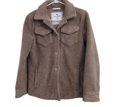 Abercrombie Niños Oso de Peluche Chaqueta Niñas Talla 13/14 Marrón Abrigo Sherpa Foto 1 de 4