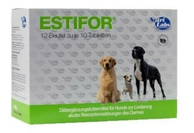 NUTRILABS Estifor 6 x 10 Kautabletten bei Durchfall und Regeneration der Darmflora Hunde