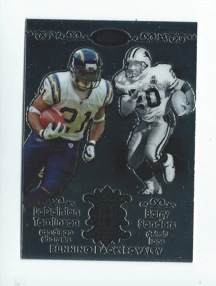 2007 Topps Chrome Running Back Royalty #TS LaDainian Tomlinson/Barry Sanders  - Image 1 of 1