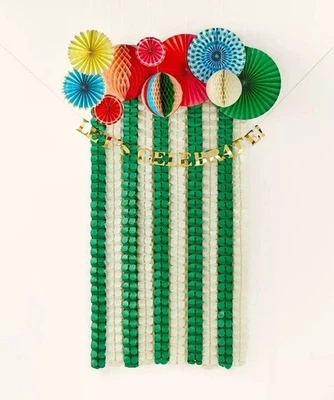 Kate Spade Multicolor Nido de Abeja - Streamer - Kit de Decoración de Fiesta Banner Personalizable Foto 1 de 4