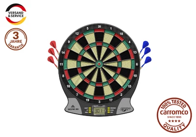 CARROMCO ELEKTRONIK DARTBOARD SCORE-301 #2 4-Loch Abstand Dartscheibe Dartpfeile