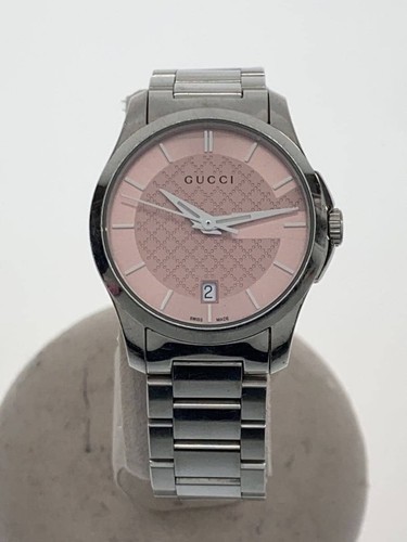 GUCCI Orologio Donna Quarzo Analogico Acciaio Inox Rosa Argento 126 5