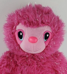 Build-A-Bear BAB rosa Glitzer zotteliges Faultier Plüschtier Stofftier Spielzeug - gebraucht, in einwandfreiem Zustand - Bild 1 von 10
