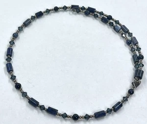 Silpada N1090 Sodalite Blue Crystal Dumortierite 925 Choker Necklace (1688) - Picture 1 of 5