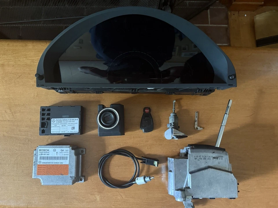 00-06 Mercedes W215 CL55 W220 S55 Llave de encendido EIS palanca de cambios llave de grupo AB 171K Foto 1 de 4