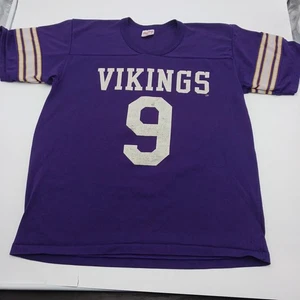 Camisa De Colección Minnesota Vikings #9 Talla L Fútbol NFL Rawlings Hecha en EE. UU. Años 80 - Imagen 1 de 14