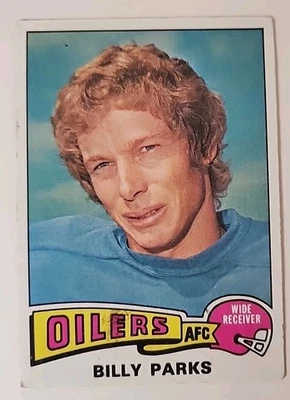 1975 Topps Football Card 324 Billy Parks Houston Oilers  - Image 1 of 2