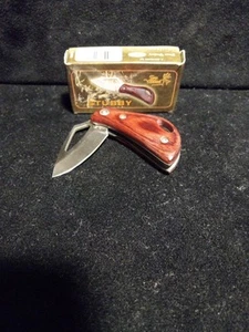 Frost Cutlery Whitetail Brown Stubby Folding 1 Blade Linerlock Pocket Knife - Picture 1 of 10