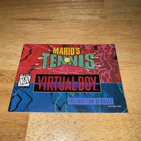 Vintage Nintendo Virtual Boy Mario Tennis Manual Only - NO Game