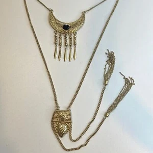 INC International Concepts Gold Layered Necklace w/ Pendants & Tassels, NWT! - Picture 1 of 4