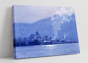 L. BIRGE HARRISON, A PUFF OF STEAM -CANVAS WALL ARTWORK PIC PRINT - Picture 1 of 2