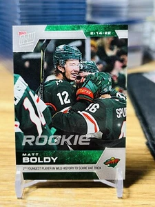 2021-22 Topps Now Matt Boldy Rookie Hat Trick #293 Sticker Wild RC 🔥 - Picture 1 of 2