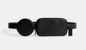 Coach Black Unisex Multi Pouch Leather Belt Bag (CR749) - NWT - Picture 1 of 6