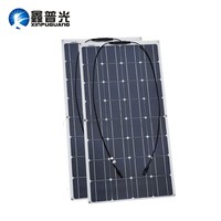 2x 100w 200watt Flexible Solar Panel Module for 12v Battery Yacht RV Boat Charge