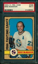 1972-73 OPC O PEE CHEE WHA #305 Mike McMahon RC PSA 7 Minnesota Fighting Saints