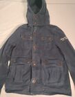 Abercrombie Kids Winter Hooded Coat Size"Boys Small" Black with Cargo Pockets 