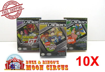 10x CAIXA DE VIDEOGAME GAME BOY ADVANCE - CAPA PROTETORA DE CAIXA DE PLÁSTICO TRANSPARENTE - Imagem 1 de 4