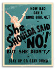 “She Shoulda Said No!” - 1949 Vintage Style Bad Girl Reefer Madness Movie Poster