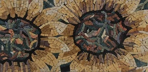 Mosaik Marmor Garten Sonnenblumen Wild Wohnkultur Blumenfliese - Bild 1 von 1
